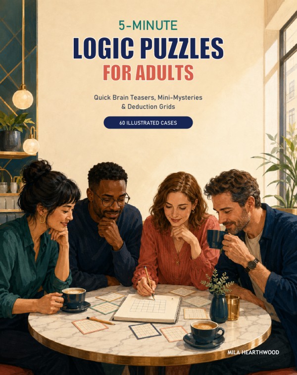 Official cover of 5-Minute Logic Puzzles for Adults